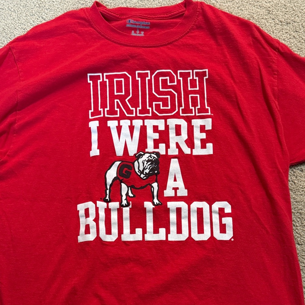 Champion Red Bulldog Graphic Tee